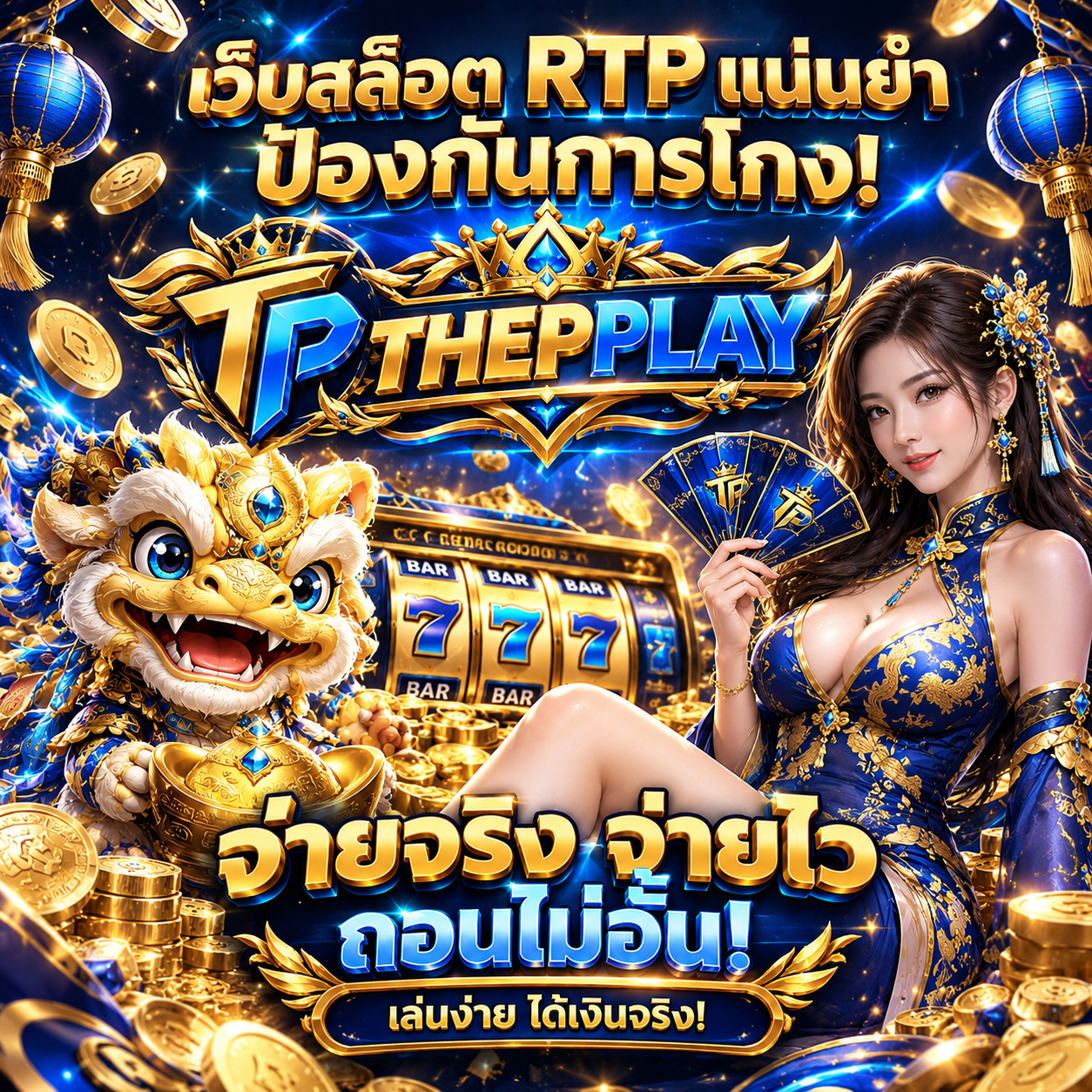 แบนเนอร์ THEPPLAY สล็อต โบนัสสมาชิกใหม่